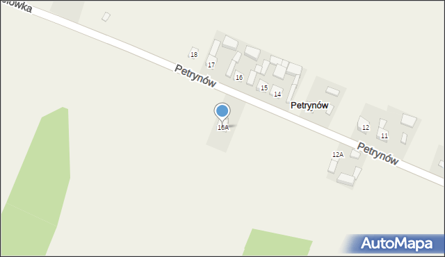 Petrynów, Petrynów, 16A, mapa Petrynów