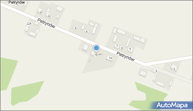 Petrynów, Petrynów, 7c, mapa Petrynów