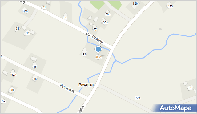 Pewelka, Pewelka, 82A, mapa Pewelka