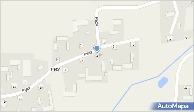Pęzy, Pęzy, 4, mapa Pęzy