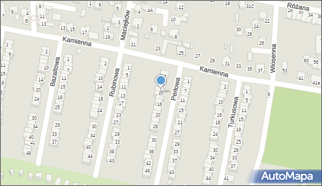 Piekary Śląskie, Perłowa, 10, mapa Piekary Śląskie