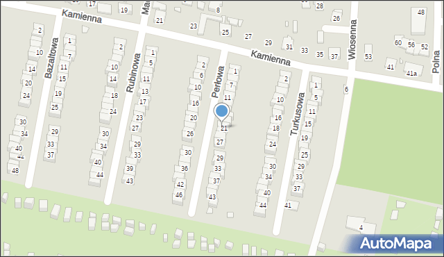 Piekary Śląskie, Perłowa, 21, mapa Piekary Śląskie