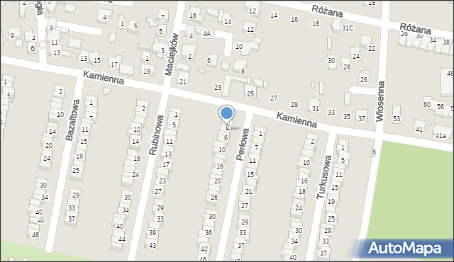 Piekary Śląskie, Perłowa, 4, mapa Piekary Śląskie