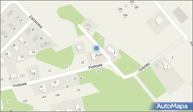 Pierwoszyno, Perłowa, 27, mapa Pierwoszyno