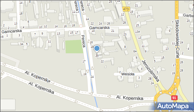 Piotrków Trybunalski, Pereca Leona, 20, mapa Piotrków Trybunalski