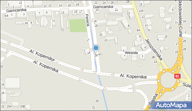 Piotrków Trybunalski, Pereca Leona, 24, mapa Piotrków Trybunalski