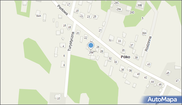 Pólko, Perłowa, 24a, mapa Pólko