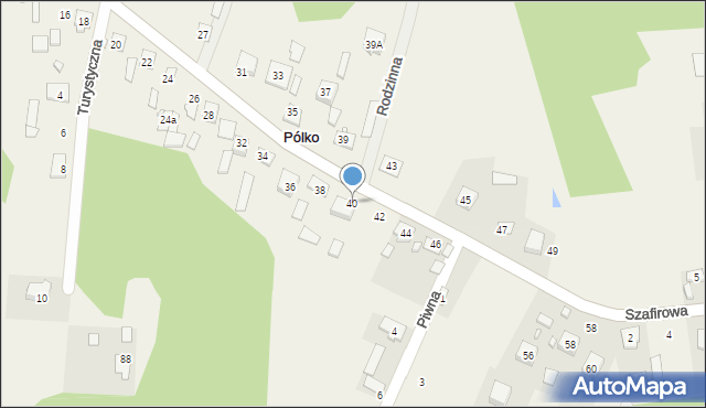 Pólko, Perłowa, 40, mapa Pólko