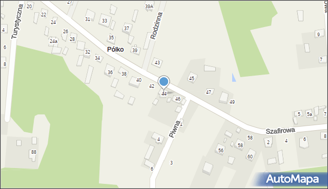 Pólko, Perłowa, 44, mapa Pólko