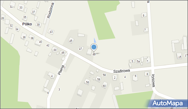 Pólko, Perłowa, 49, mapa Pólko