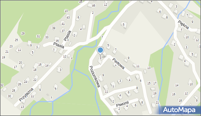 Porąbka, Perłowa, 1, mapa Porąbka