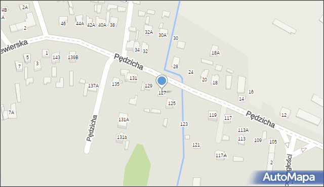 Poręba, Pędzicha Franciszka, ks., 127, mapa Poręba