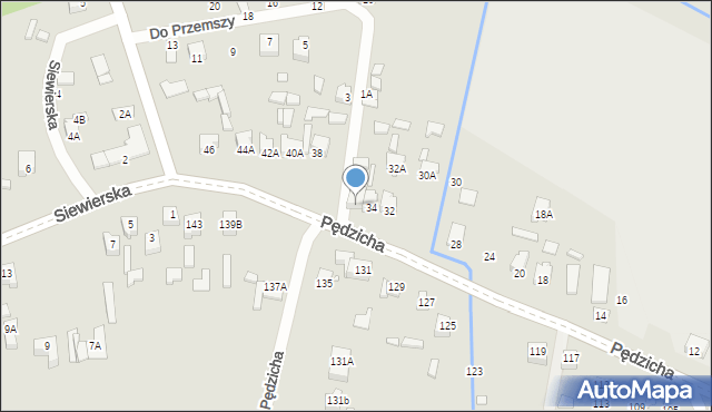 Poręba, Pędzicha Franciszka, ks., 36, mapa Poręba