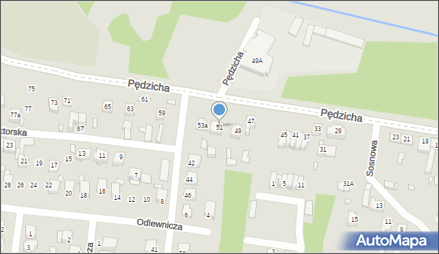 Poręba, Pędzicha Franciszka, ks., 51, mapa Poręba