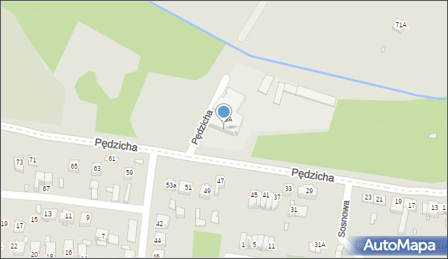 Poręba, Pędzicha Franciszka, ks., 6, mapa Poręba