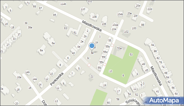 Poznań, Perłowska, 3a, mapa Poznania