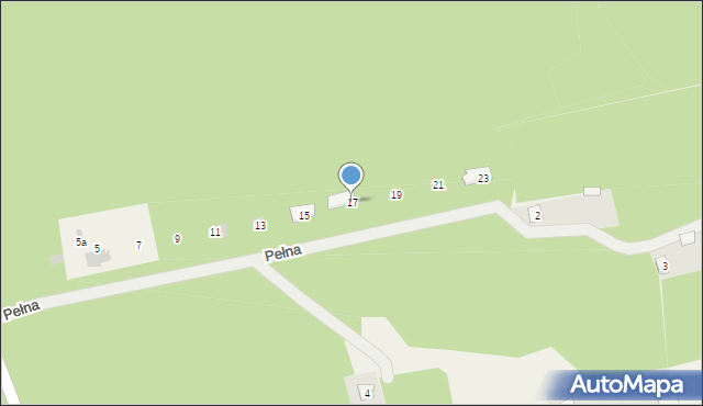 Puste Łąki, Pełna, 17, mapa Puste Łąki