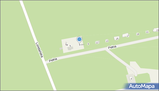 Puste Łąki, Pełna, 7, mapa Puste Łąki