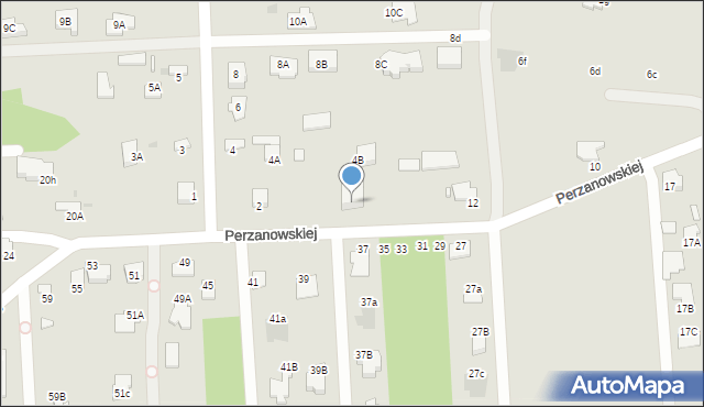 Radom, Perzanowskiej Stefanii, dr., 16, mapa Radomia