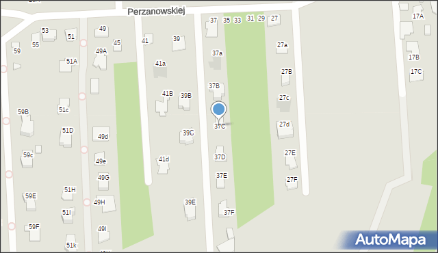 Radom, Perzanowskiej Stefanii, dr., 37C, mapa Radomia