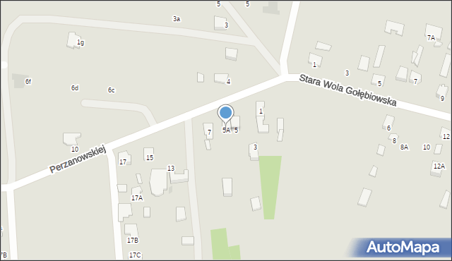 Radom, Perzanowskiej Stefanii, dr., 5A, mapa Radomia