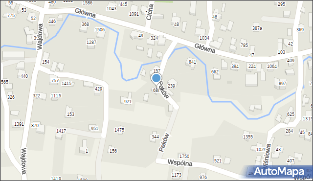 Radziechowy, Peków, 688, mapa Radziechowy