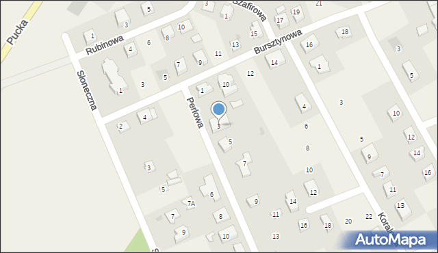 Rekowo Górne, Perłowa, 3, mapa Rekowo Górne