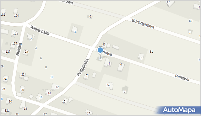 Roczyny, Perłowa, 2, mapa Roczyny