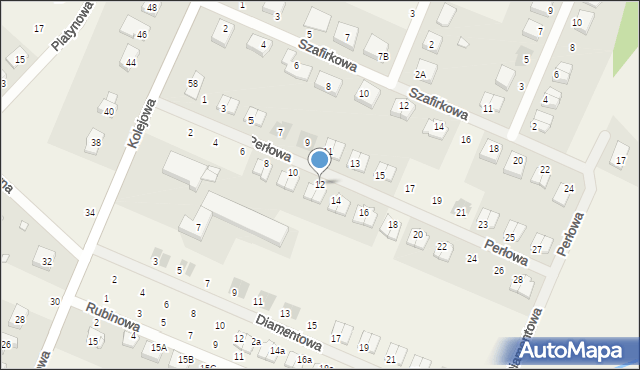 Rokietnica, Perłowa, 12, mapa Rokietnica