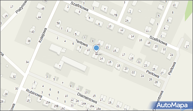 Rokietnica, Perłowa, 12A, mapa Rokietnica