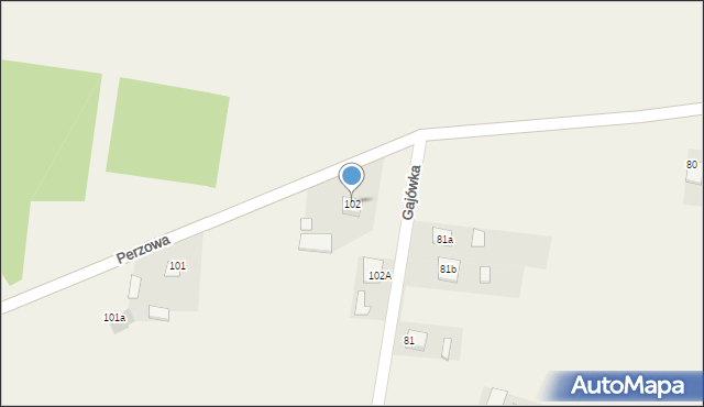 Ruda Strawczyńska, Perzowa, 8, mapa Ruda Strawczyńska