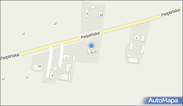 Rudno, Pelplińska, 7a, mapa Rudno