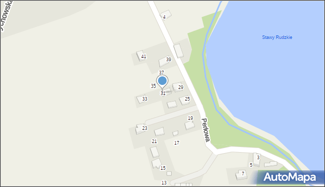 Rudze, Perłowa, 31, mapa Rudze