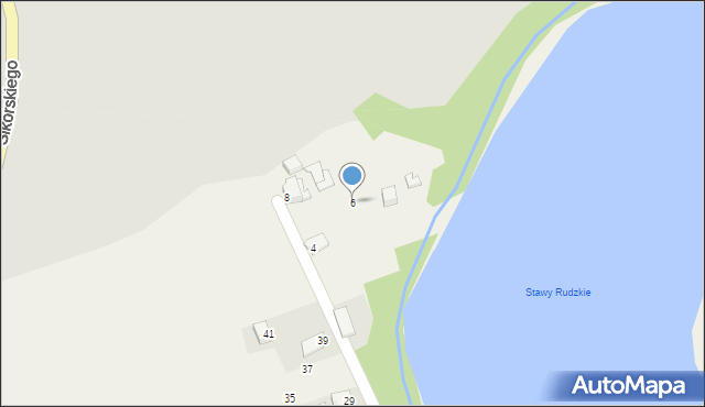 Rudze, Perłowa, 6, mapa Rudze