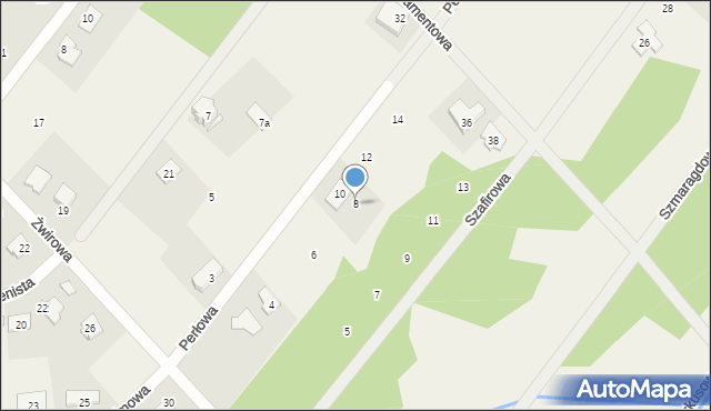 Rusiec, Perłowa, 8, mapa Rusiec