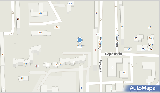Rzeszów, Pelczara Józefa Sebastiana, bp., 7/12, mapa Rzeszów