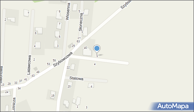 Siemianice, Perłowa, 1, mapa Siemianice