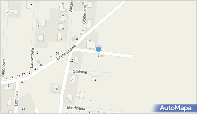 Siemianice, Perłowa, 4, mapa Siemianice