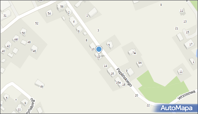 Sierakowice, Peplińskiego Antoniego, ks., 12, mapa Sierakowice