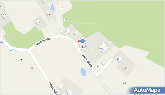 Sierakowice, Peplińskiego Antoniego, ks., 199, mapa Sierakowice