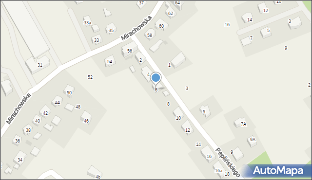 Sierakowice, Peplińskiego Antoniego, ks., 6, mapa Sierakowice