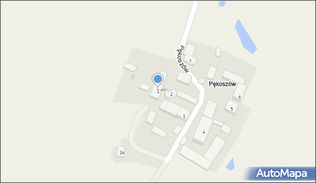 Skidniów, Pękoszów, 1, mapa Skidniów