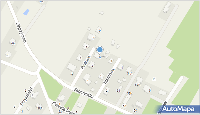 Skubianka, Perłowa, 6, mapa Skubianka