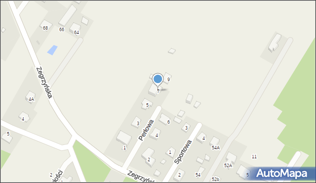 Skubianka, Perłowa, 7, mapa Skubianka