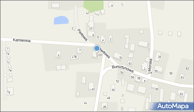 Słajszewo, Perłowa, 1, mapa Słajszewo