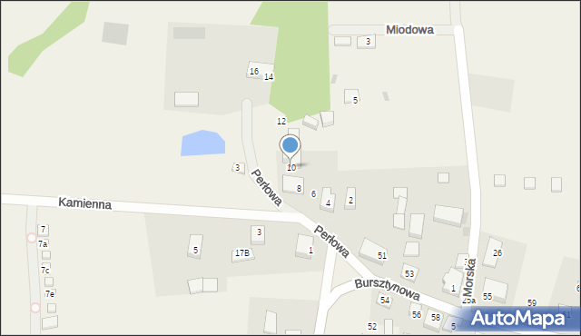 Słajszewo, Perłowa, 10, mapa Słajszewo