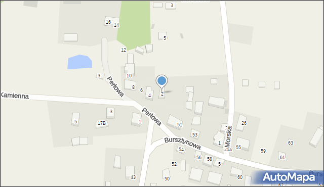 Słajszewo, Perłowa, 2, mapa Słajszewo