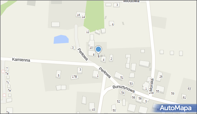 Słajszewo, Perłowa, 6, mapa Słajszewo