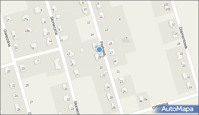 Sobin, Perłowa, 18, mapa Sobin