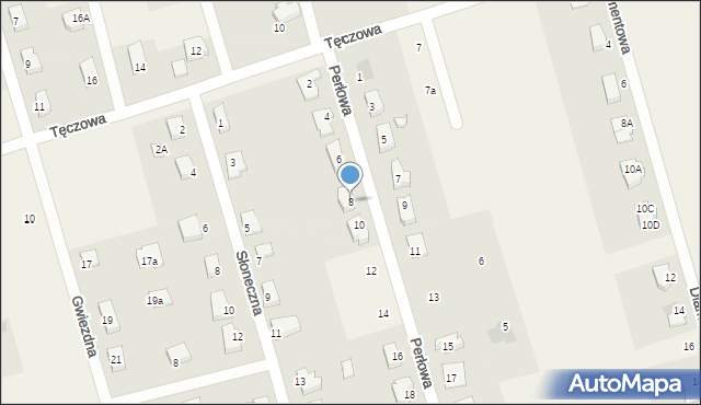 Sobin, Perłowa, 8, mapa Sobin